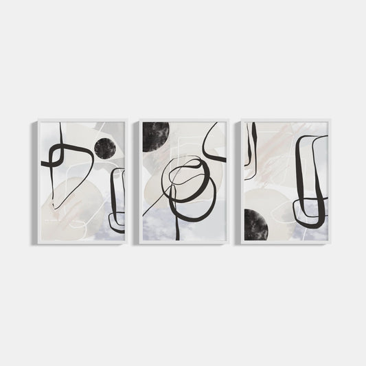 Set of 3 Black Spray posters