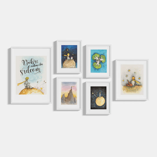 Sestava 6 plakátů Malý princ