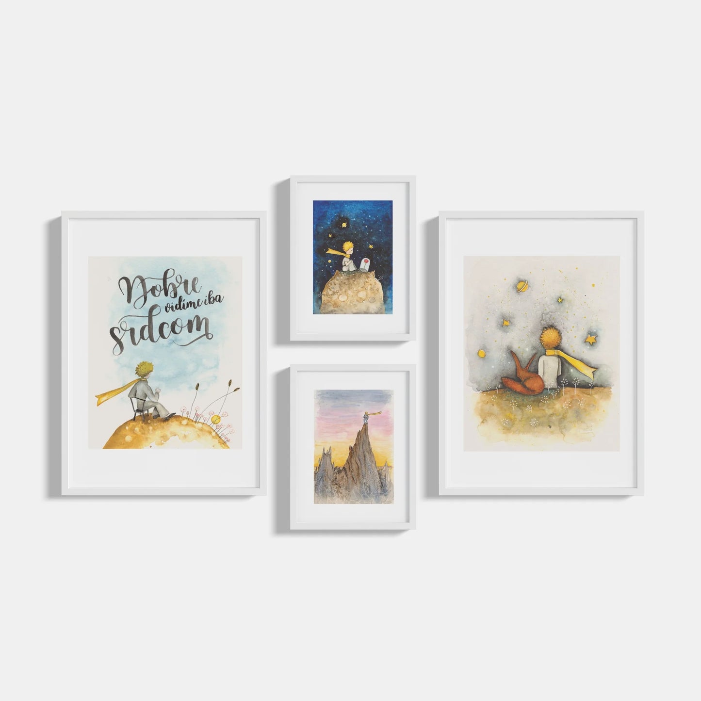 Set of 4 posters The Little Prince The Fox