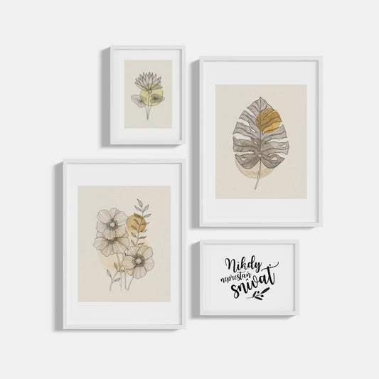 Set of 4 Monstera posters
