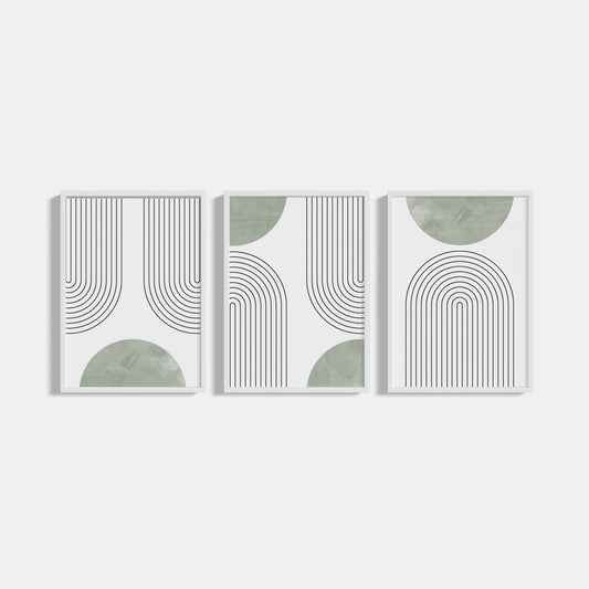 Boho Green 3-Poster Set