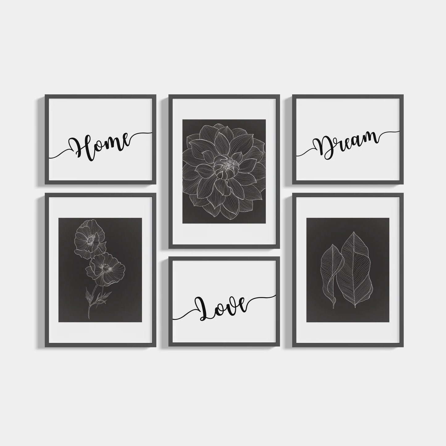Set of 6 Black &amp; White posters