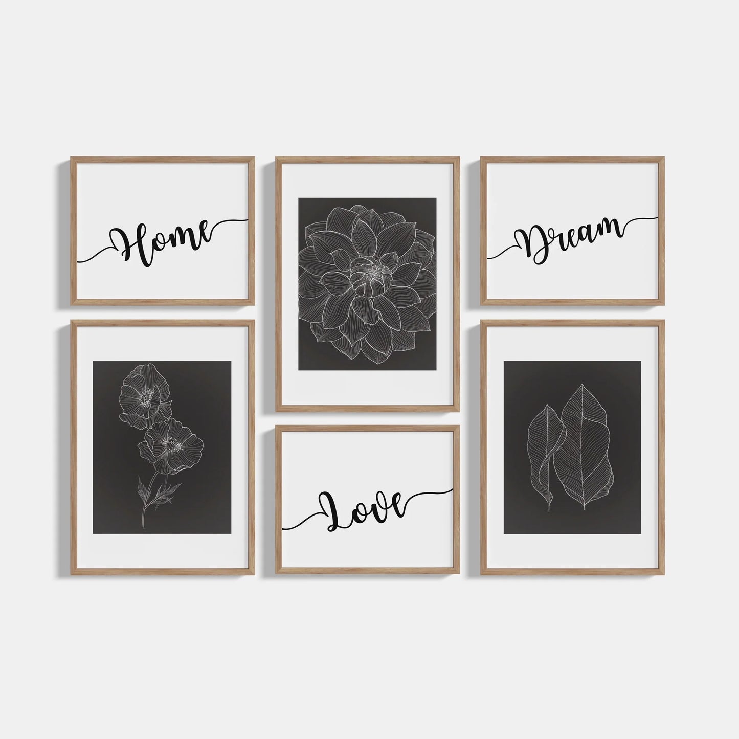 Set of 6 Black &amp; White posters