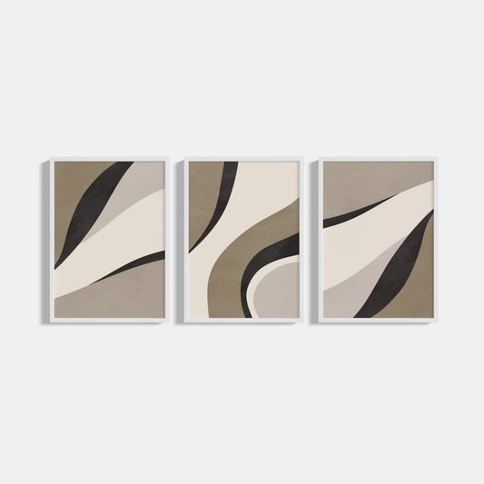 Set of 3 abstract Flow posters