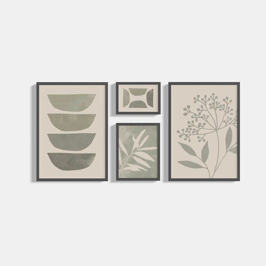 Set of 4 posters Green