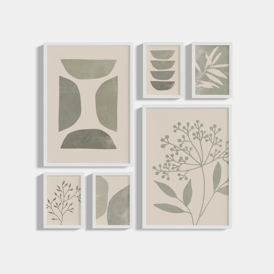 Set of 6 posters Green