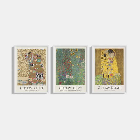 Set of 3 Klimt posters