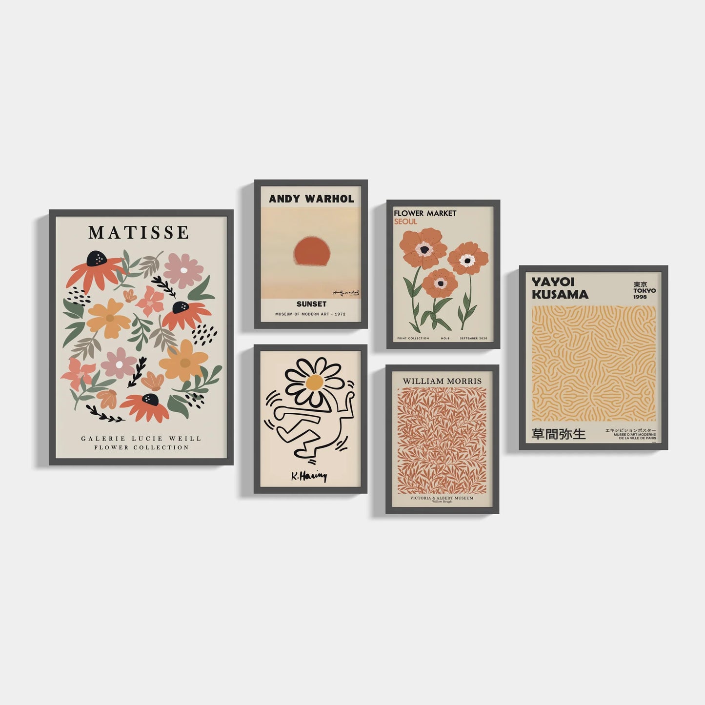 Set of 6 posters Orange