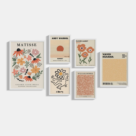 Set of 6 posters Orange