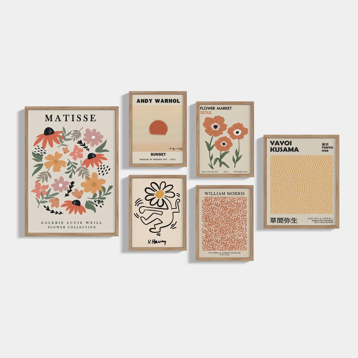 Set of 6 posters Orange