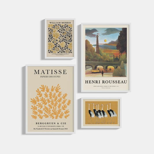 Set of 4 posters Paris