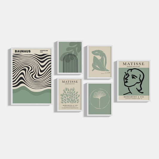 Set of 6 Sage posters