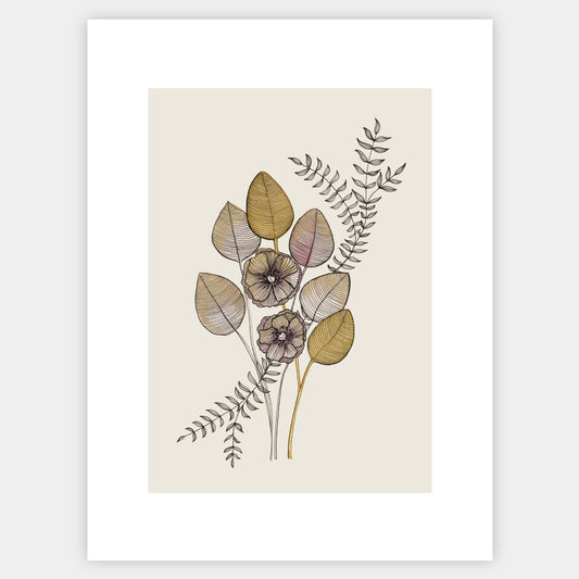 Pink Leaves Poster