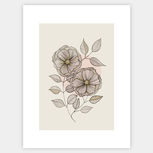 Twig in Pink Poster